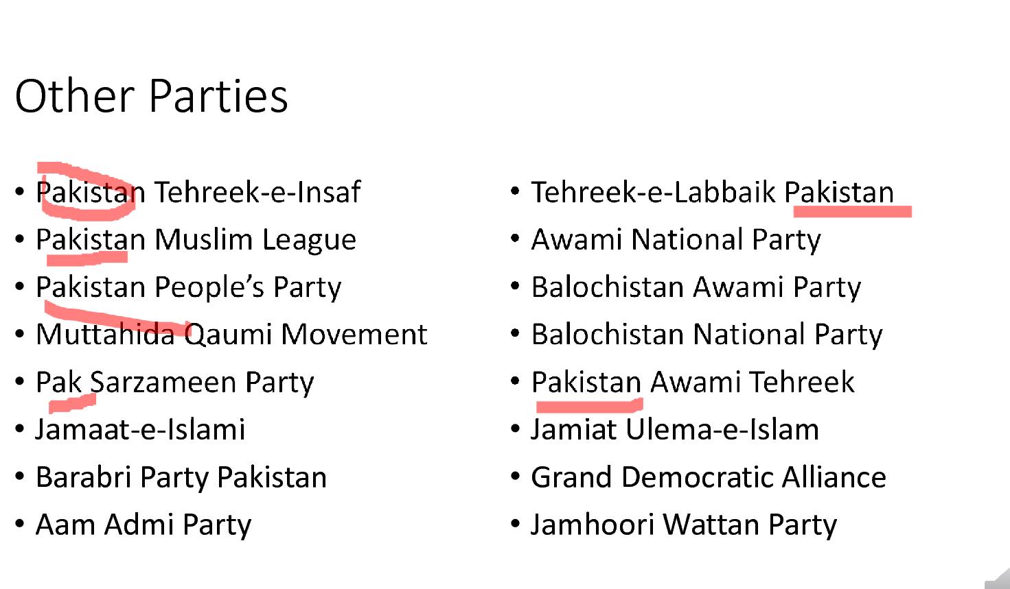 Other Parties
